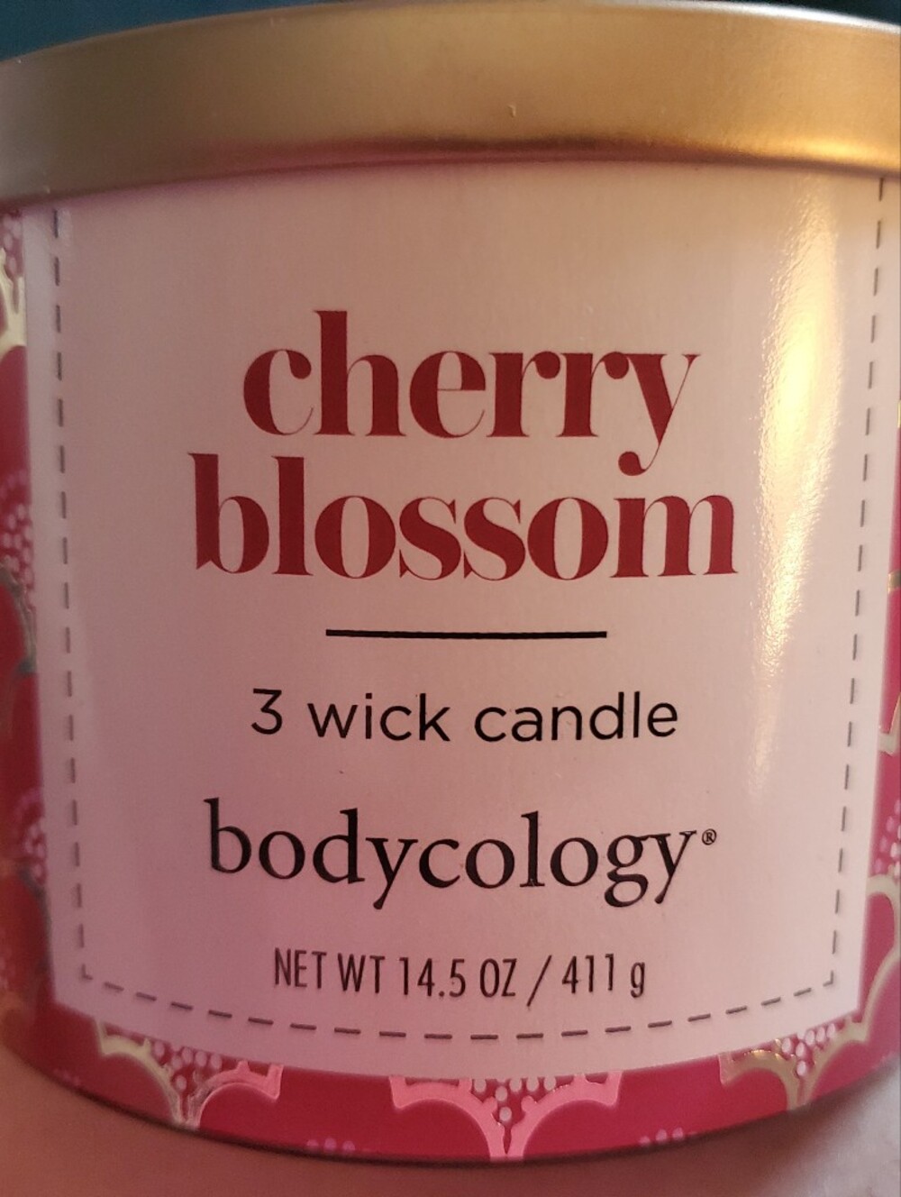 Bodycology Cherry Blossom 3-Wick Candle - Pink
